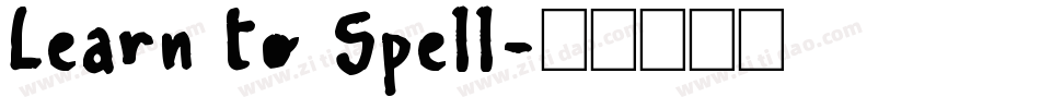 Learn To Spell字体转换